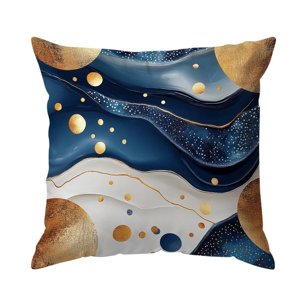 Blue Abstract Geometry Cushions Pillowcase Polyester Cushion Cover Throw Pillow Sofa Decoration Pillowcover Home Room Decor