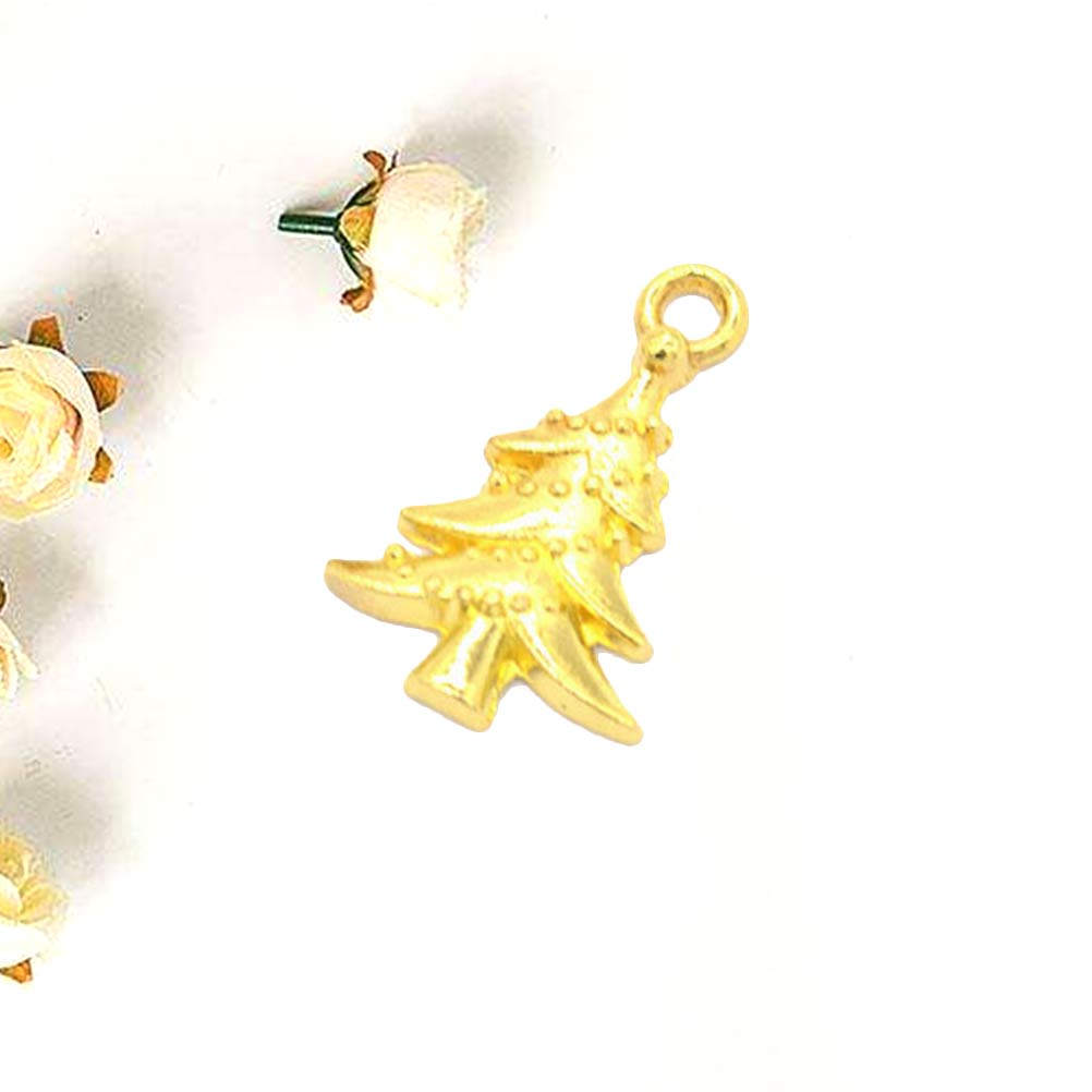 100Pcs Premium Alloy Christmas Tree Charms Pendants Jewelry Findings for Crafting Necklaces Bracelets Earrings Holiday Gifts