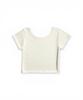 Bonseullipi Ocean Wave Rib Crop Tee (White)