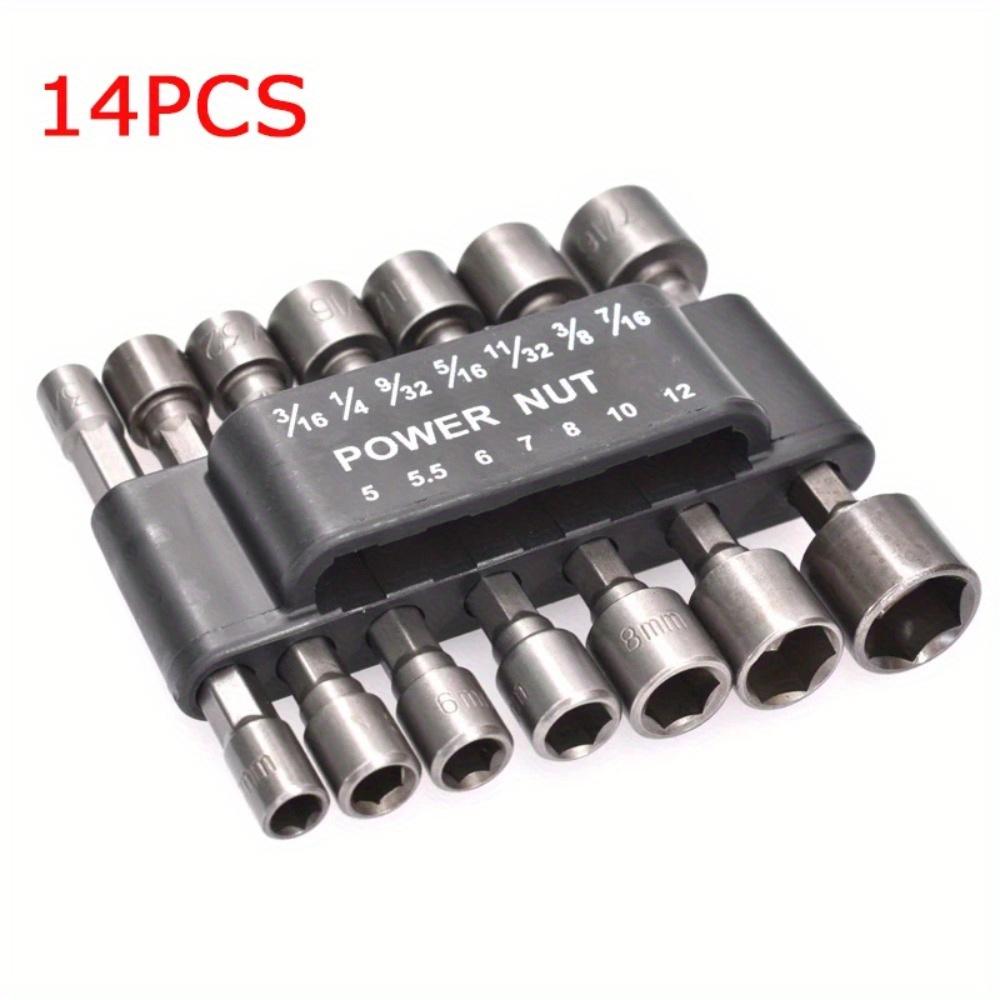 

Набор из 14 штук 1/4-дюймовых инструментов с шестигранным пазом, адаптер шестигранной биты для гильз 5-12 мм