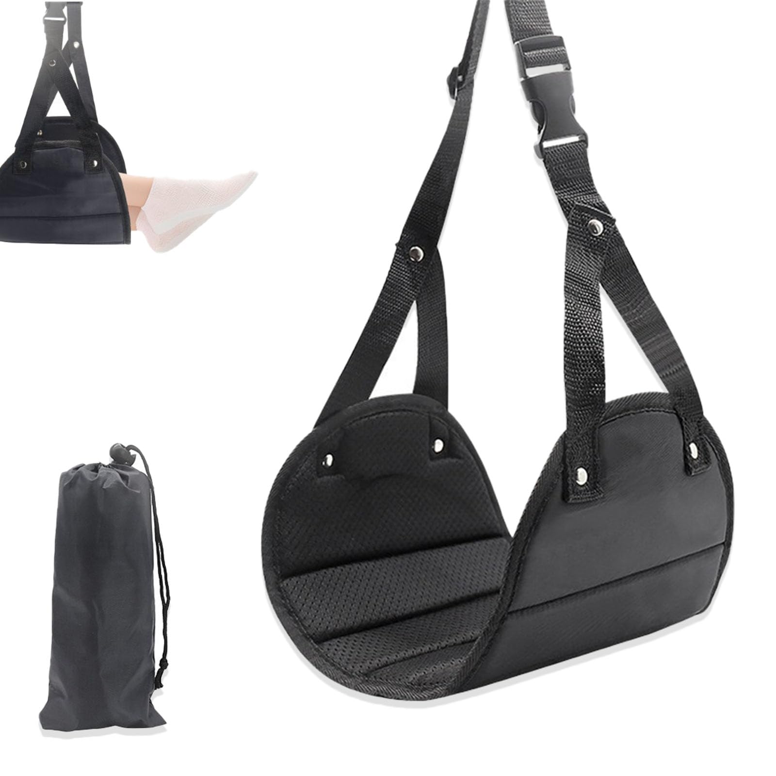 

Mirhua Portable FootrestHammock with Storage Pack, Foldable, Perfect for Travel, Desk Use, Car Use, Airplane Use, and Shinkansen Use, Perfect for