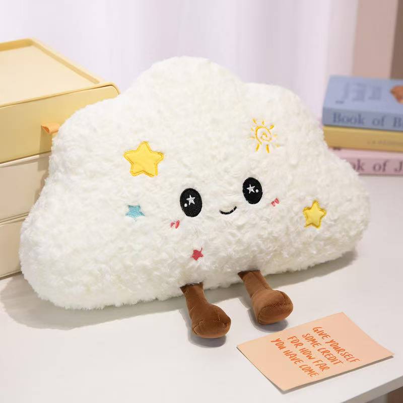 Newest Healing Cloud Throw Pillow Cushion Kawaii Stuffed Plush Toy Doll Cartoon Anime Cute Kids Birthday Holiday Gift Doll