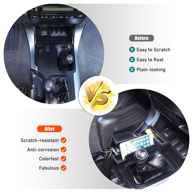 Für Toyota Prado 120 FJ120 2003-2009 ABS Schwarz Auto Mittelkonsole linke Seite Aufbewahrungsbox Multifunktionale Aufbewahrungsbox Zubehör