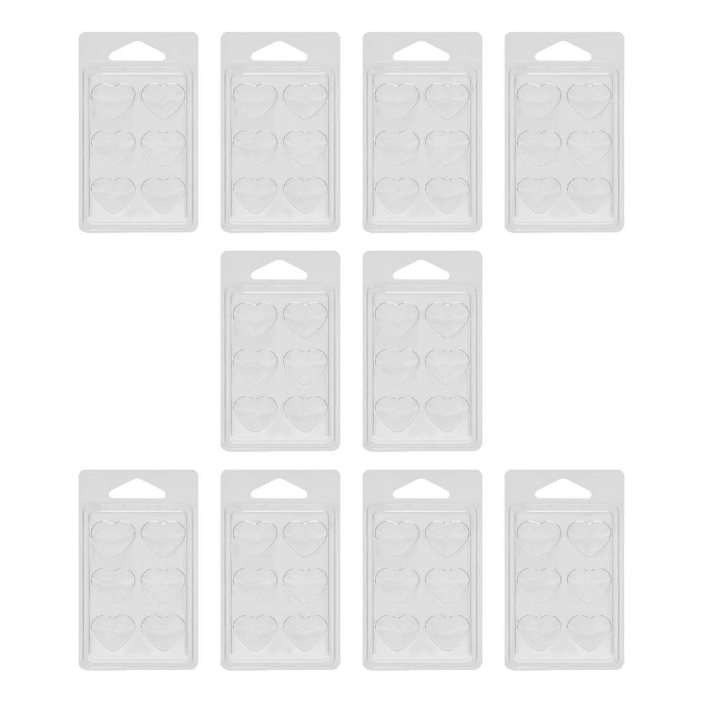 100x Candles Melt Clamshells Molds DIY Sturdy Handmade Easy To Use Candle Container Candle Making for Wickless Tarts Candles