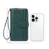 Women's Wallet RFID Anti-Theft Vintage Two Fold Large Capacity Long Wallet Zipper Buckle Multi Slot Coin Purse Card Holder PU Leather Clutch