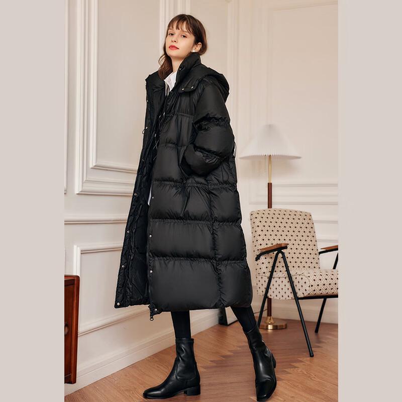 

Olrain Women s Hooded Long Down Jacket M