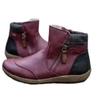 Scarpe da Donna, Stivaletti Taglia Grande, Nuovi Stivali Bassi Autunnali e Invernali con Doppia Zip
