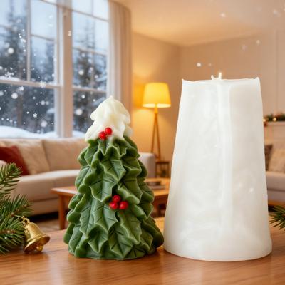 Weihnachtsbaum Silikonform Handgemachte Aroma Kerze Seife Harz Polymer Clay Form Wiederverwendbar DIY Feiertagsbastelbedarf