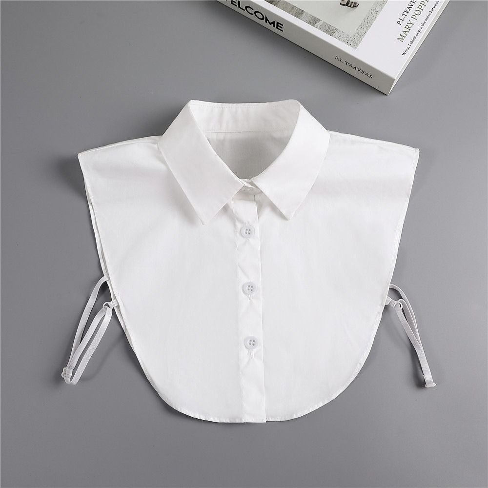 Cotton Fake Collar Solid Shirt Lapel Blouse Top Exquisite Neckline Decorative for Men Women