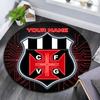 Custom Name,CR Vasco Da Gama Pattern Round rug,Carpet Rug for Living Room Bedroom Playroom ,Non-slip Floor Mat,Holiday Gifts and Birthday Gifts.