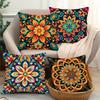 Mandala Bohemian Decorative Pillowcase, Ultra-soft Polyester Material Living Room Sofa Back Car Pillowcase Home Decoration