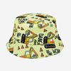 Kids' Cartoon Print Sun Protection Bucket Hat, Double-Sided for Boys & Girls, Trendy Outdoor Headwear