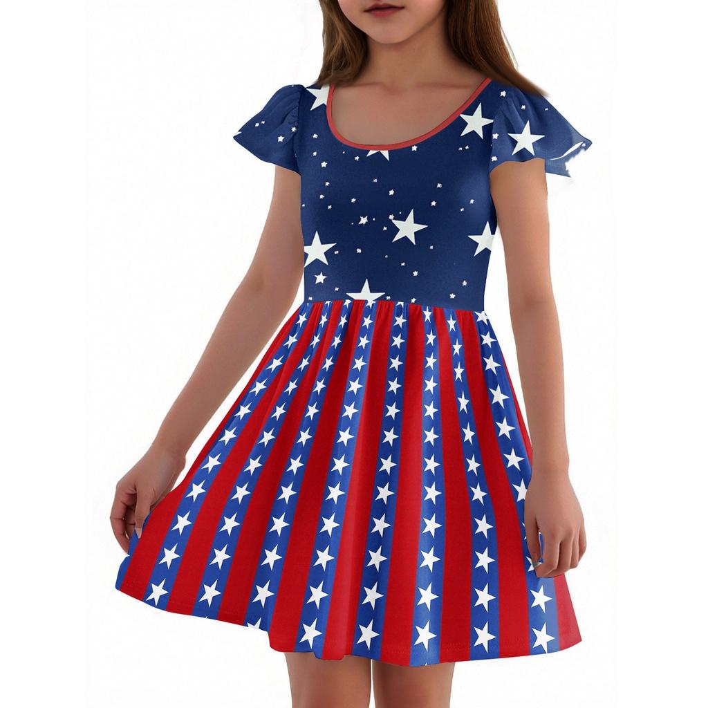 Dziewczęce sukienki z rękawami dla maluchów Sukienki na co dzień, na imprezę, do szkoły, ubrania dla dziewczynek