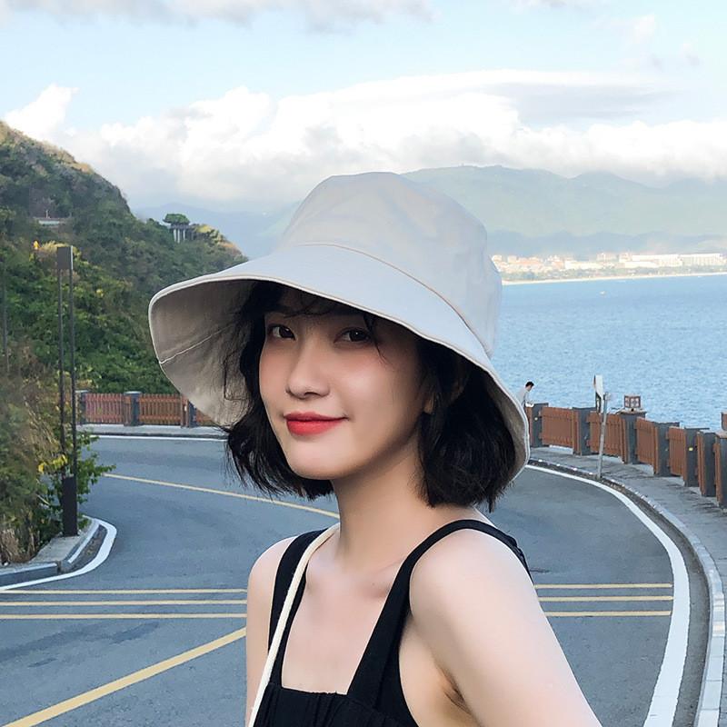 Black Comfortable Cotton Fisherman Hat For Men And Women Adjustable Sun Protection