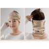 Women's Knitted Plaid Multifunctional Neck Gaiter Earloop Scarf Headband 3 in 1 Autumn Winter Warm Accessory Versatile Headwrap