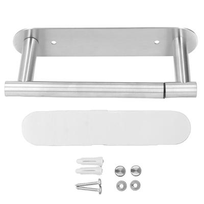 Toilet Paper Holder Multifunctional Rustproof 304 Stainless Steel Wall Mount Toilet Tissue Roll Holder for Kitchen