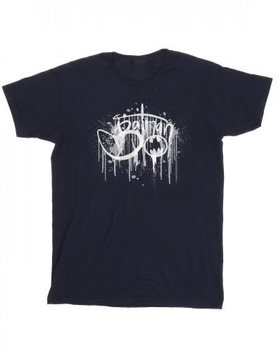 DC Comics Mens Batman Paint Splatter T-Shirt