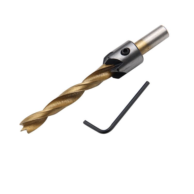 4Pcs HSS Titanium Countersink Drill Bit Set Drill Press Set Chamfer Reamer 3mm 4mm 5mm 6mm