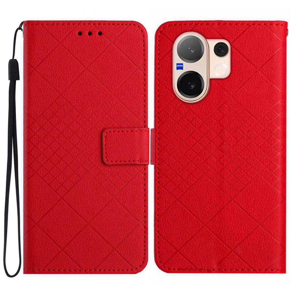 For Vivo V60 5G Case Wallet Imprint PU Leather Flip Folio Phone Cover