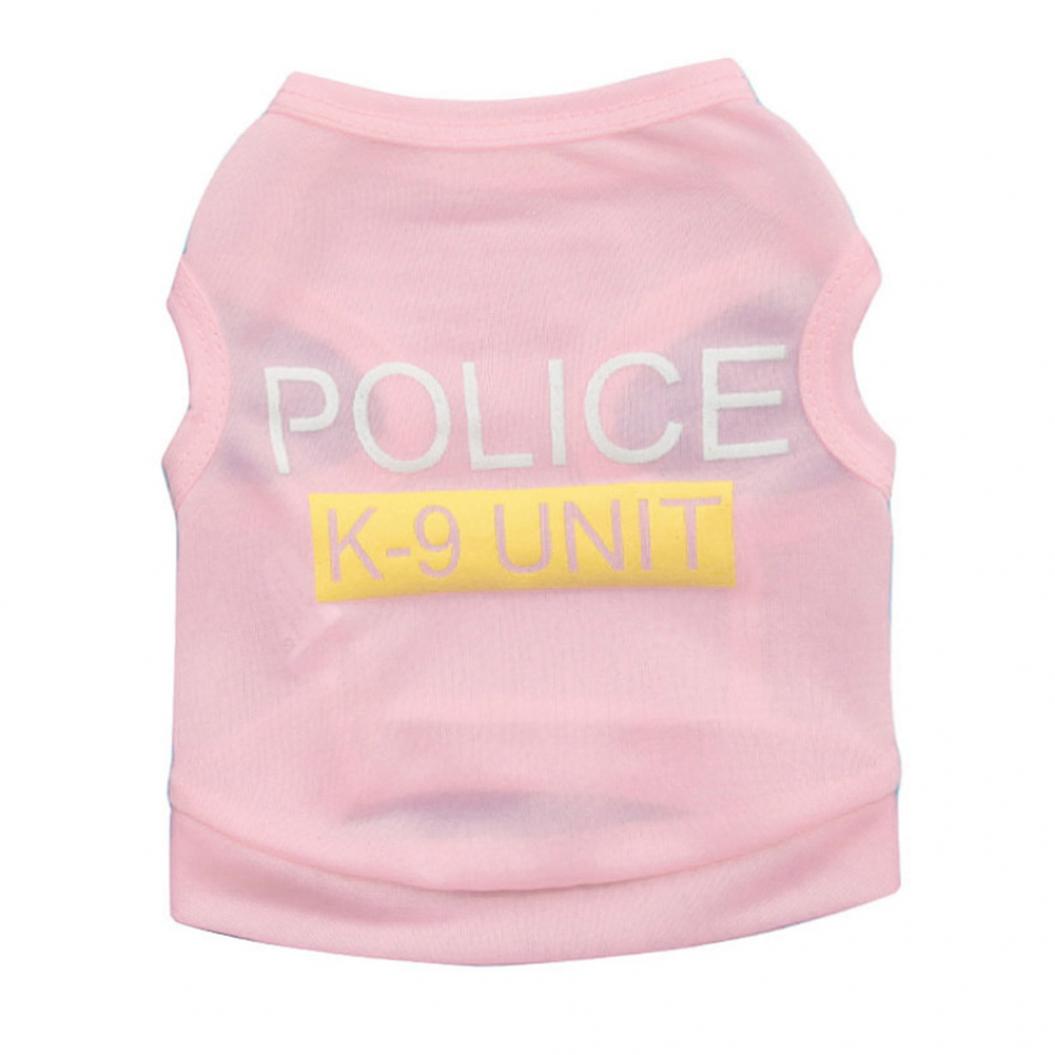 

Жилет для маленьких собак, футболка для щенков, летняя одежда для домашних животных, костюмы S розовый