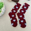 Female Autumn and Winter Fashion New Love In The Tube Pile Socks