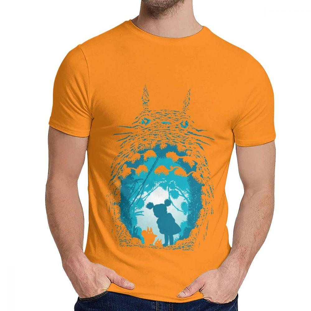 Round Neck My Neighbor Totoro Tees Hayao Miyazaki Tee Shirt Summer Men Cotton Top Tee Hot