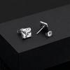 Fashion Chic Irregular Pleated Stud Earrings for Men, Stainless Steel Geometric Square Earrings, Creative Trendy Jewelry Gifts