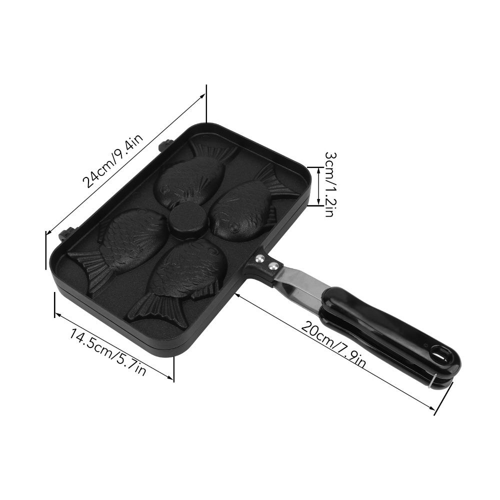 Double Sided Taiyaki Frying Pan Non Stick Taiyaki Frypan Taiyaki Fish Shape Cake Maker Breakfast