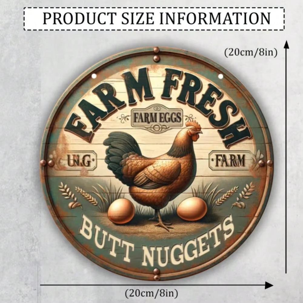 Vintage Metal Wall Art Farmhouse Kitchen Sign Outdoor Decor