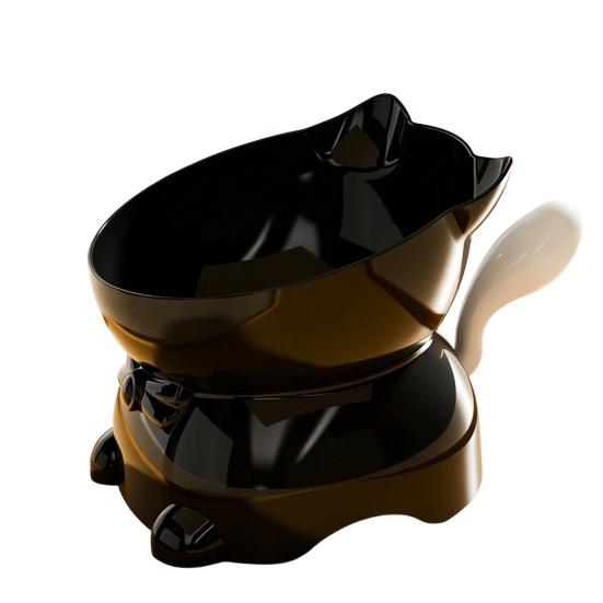 Elevated Cat Bowl Tilted Cat Food Bowl Anti-Slip Raised Cat Feeding Bowl Protects Cats Neck Spine Friendly for Drinking Eating