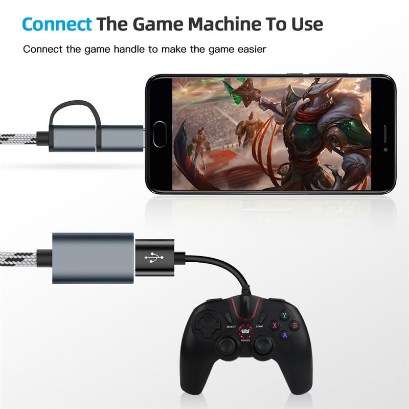 hot! OTG  Adapter  Cable Type-c Android To Usb 2-in-1 OTG Data Cable For Mobile Phone Tablet