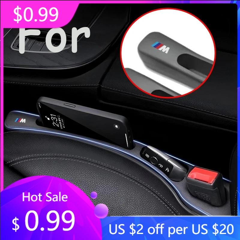 2025 Hot 2pcs Car Seat Gap Filler Strips Car Storage Organizer bag box For BMW M E34 E36 E60 E90 E46 E39 E70 F10 F20 F30 X5 M3 M