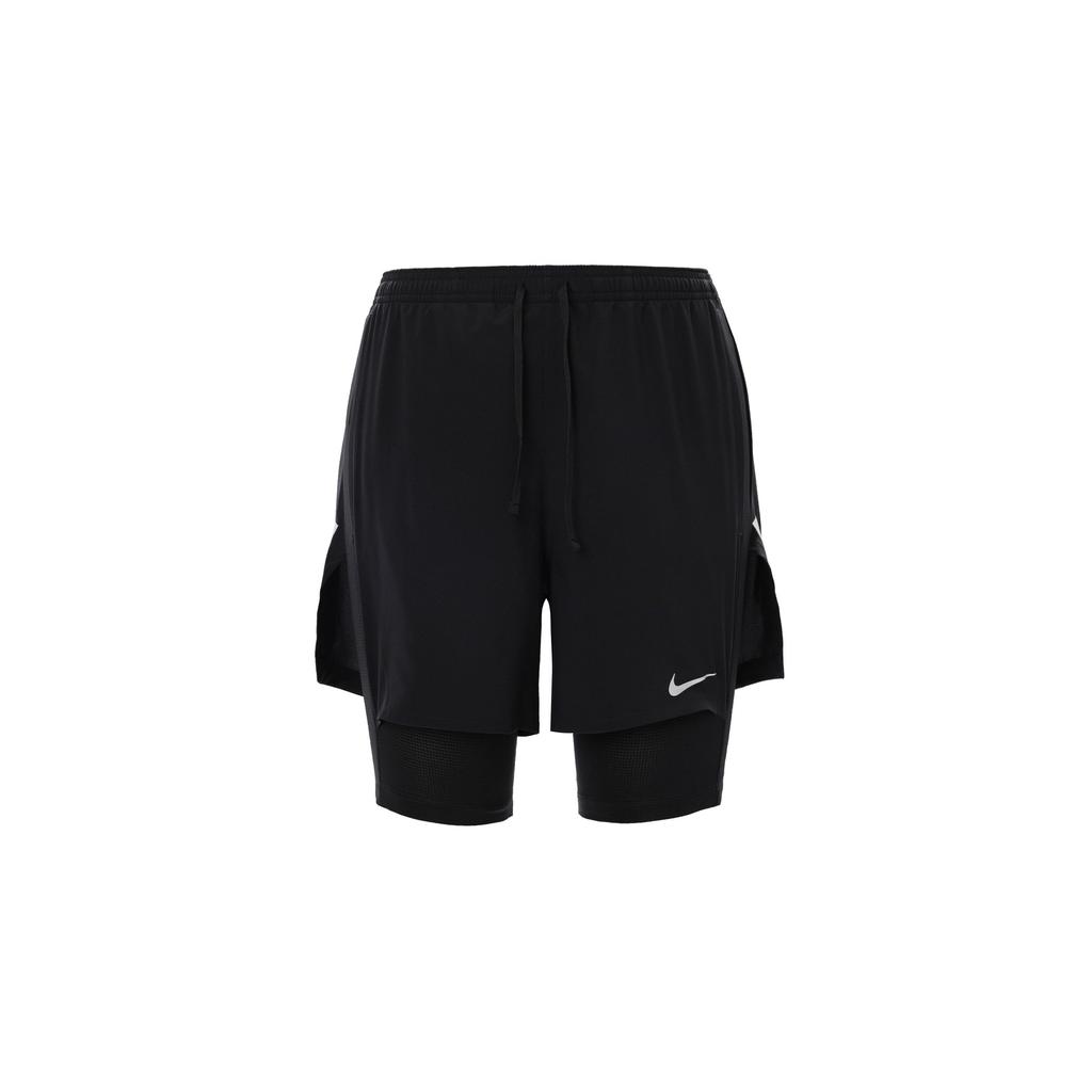 Nike Dri-Fit Run Division Stride Solid Logo Drawstring Shorts Men Bottoms Black DX0842-010