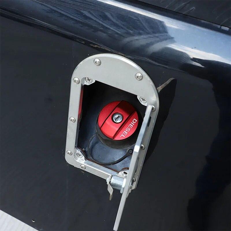 Für Land Rover Defender 90 110 2004-2018 Aluminiumlegierung Rot Autostyling Auto Tankdeckel Aufkleber Auto Exterieur Zubehör