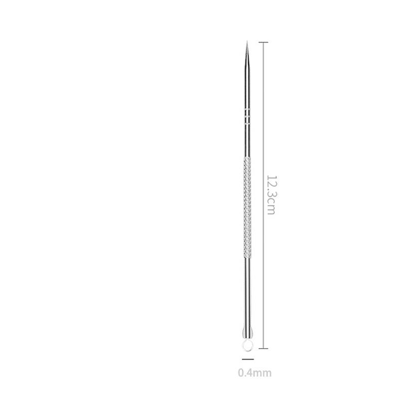Stainless Steel Blackhead Remover Tool - Needle & Clip for Acne and Makeup.