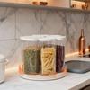 6 Pieces Food-Grade Rotating Grain Dispenser Moisture-Proof Rotating Rice Container  Home Use