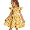 Girls Halloween Dress , Casual Round Neck Ruffled Sleeve Dress for Toddler Kids , Cute Party Dress for Holiday Celebration , Perfect for Costume Party