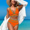 Neu Bikini Kontrast Farbe Bkinis Frauen Badeanzüge Bademode Push Up Zwei Stück