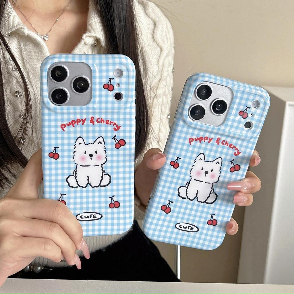 Blue Plaid West Highland iPhone 17 Pro Max Case IMD (Models 14/15/16)