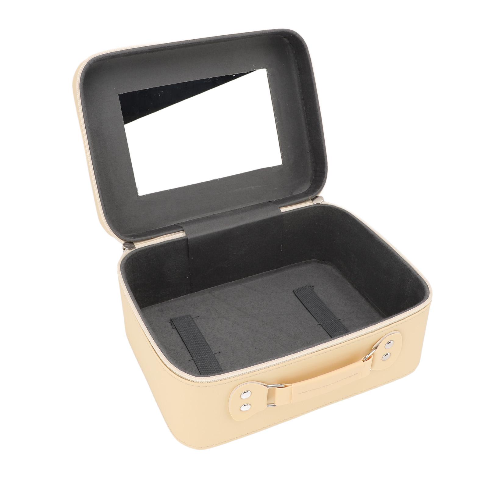 Travel Makeup Bag 9.45x7.09x4.72in Portable Waterproofing PU Leather High Capacity Cosmetic Storage Bag