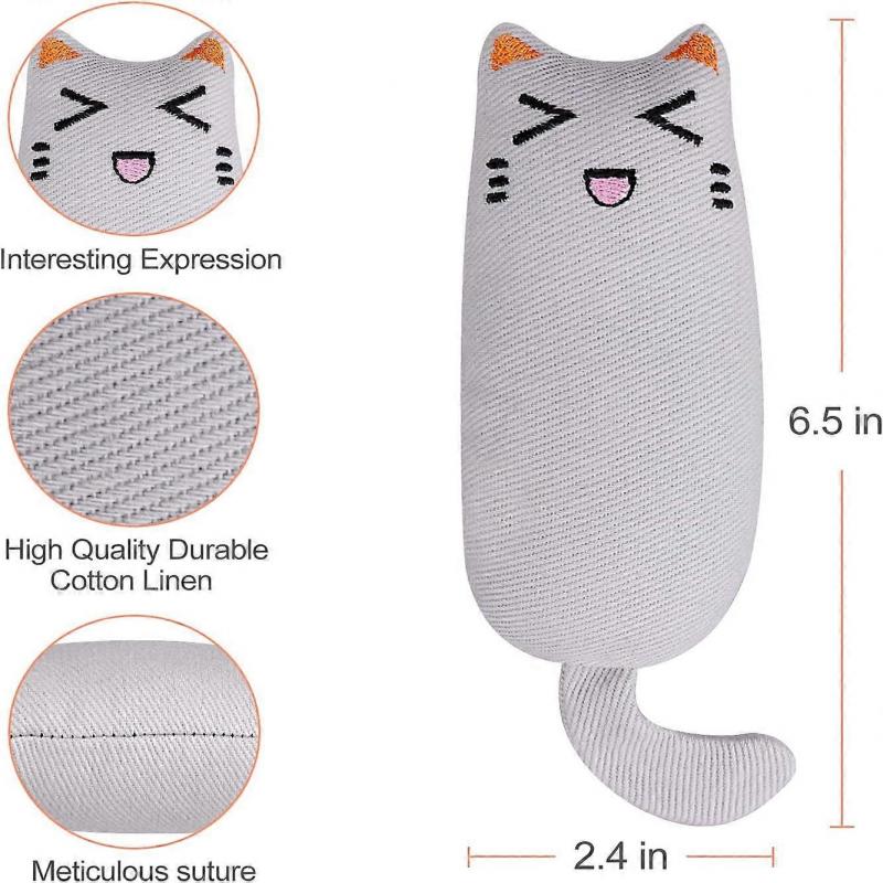 Cat Catnip Toys 3 Pack Cat Plush Teeth Cleaning Toys for Indoor Cats Kittens- Creative Scratch Chewing toy