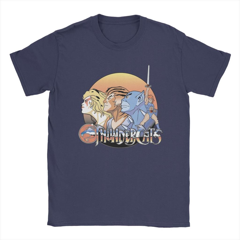Thundercats T-Shirts Men Novelty Pure Cotton Tee Shirt Round Neck Short Sleeve T Shirts 5XL Clothing