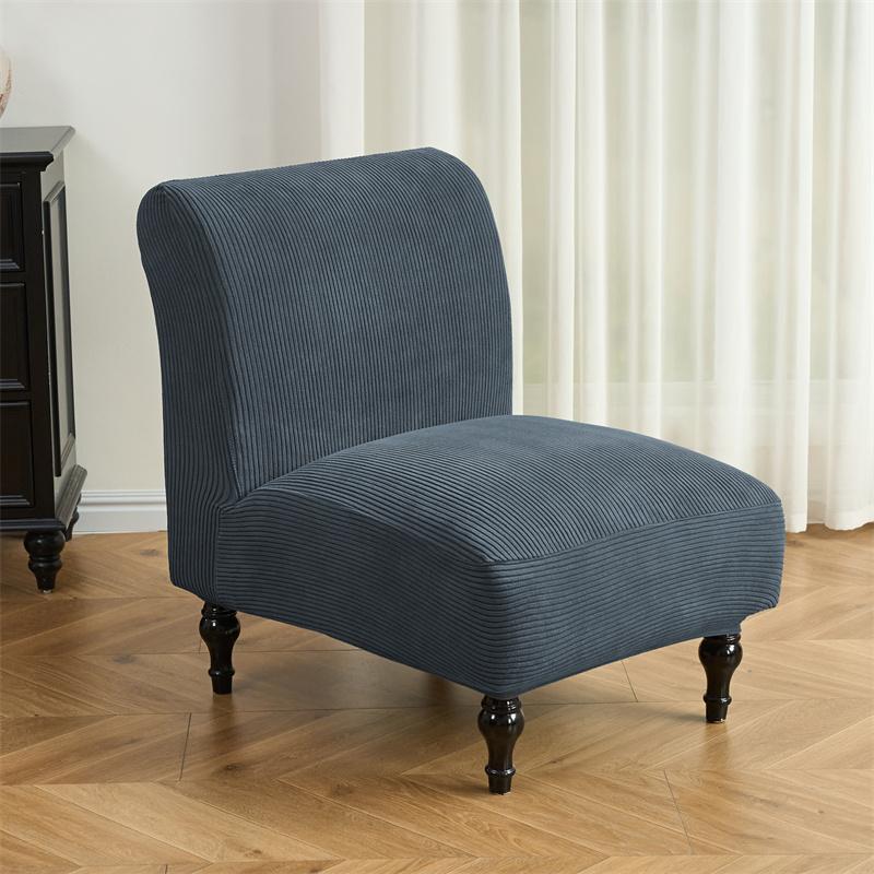 

1PC Retro Accent Armless Chair Cover for Living Room Stretch Club Single Sofa Slipcovers Anti-dirty Chair Covers Hotel Bar Decor