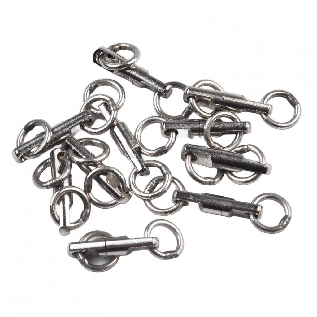 Ring Column Fishhook Lure Connector Rotating Bearing Swivels