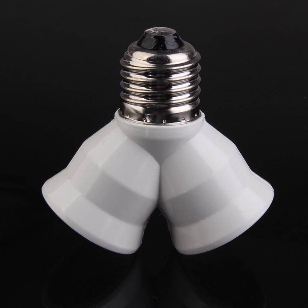 E27 Lamp Head Changed From Two Lamp Holders White Fireproof Light Base Lamp Socket Bulb Holder R2Q1