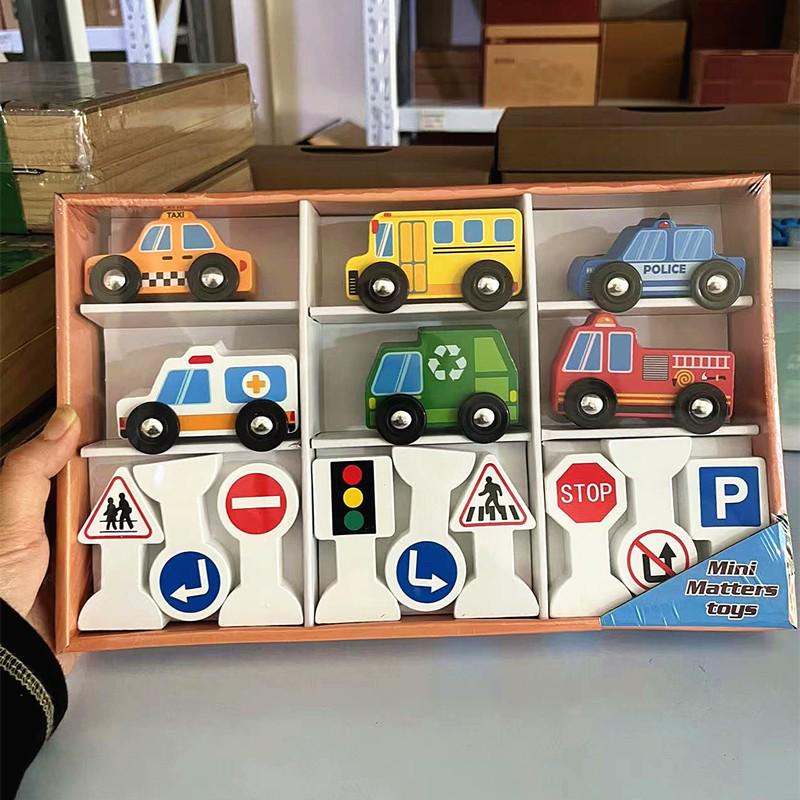 Educational Traffic Sign Train Set for Kids: Kindergarten Learning Toy