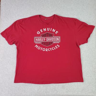 Harley-Davidson Hemd Herren 4XL Rot Original Motorräder Hale's Mansfield Ohio Unisex T-Shirt