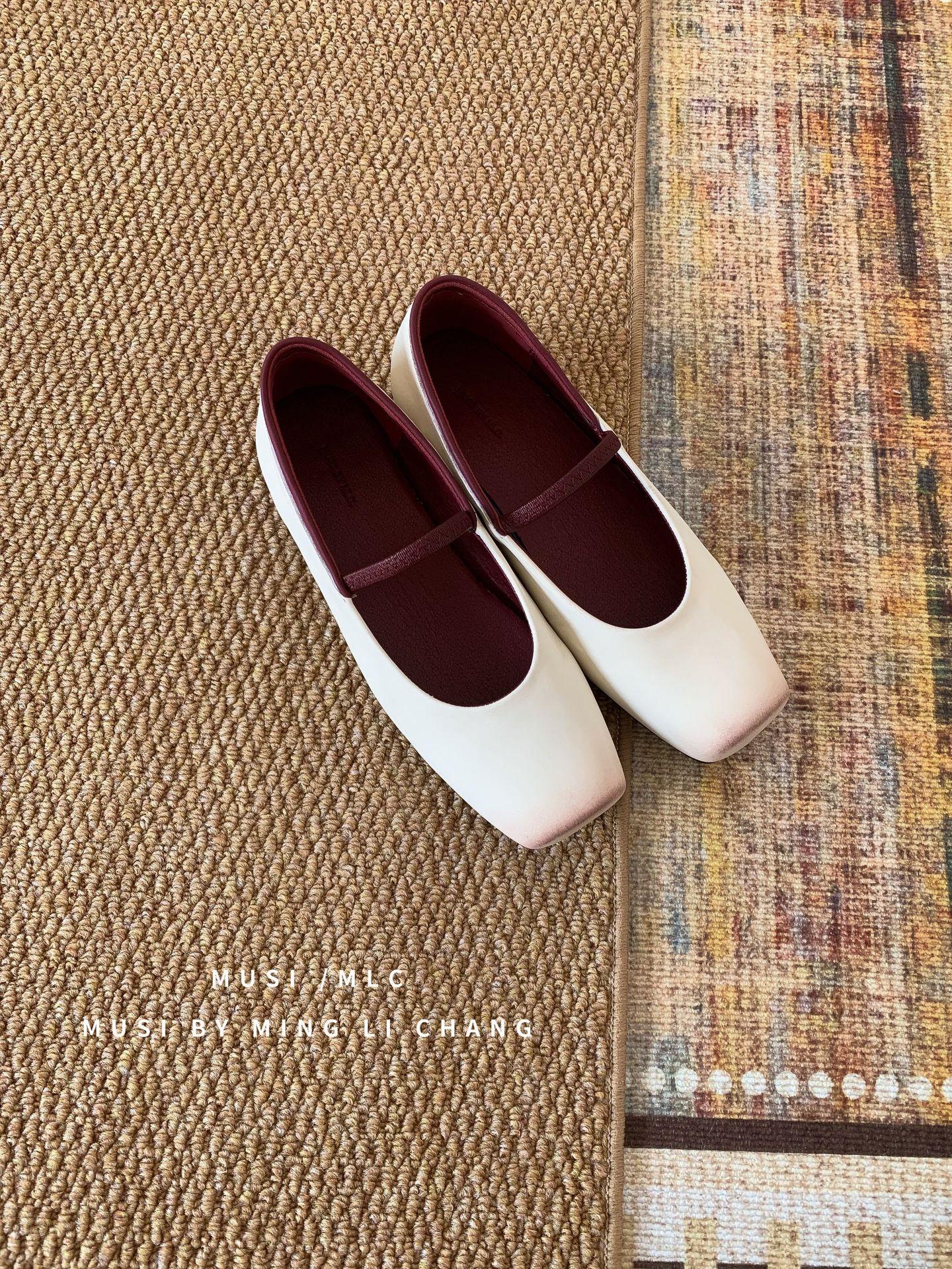 Women s Square Toe Block Heel French Style Vintage Style Mary Jane Shoes - Elegant for Parties & Office 35
