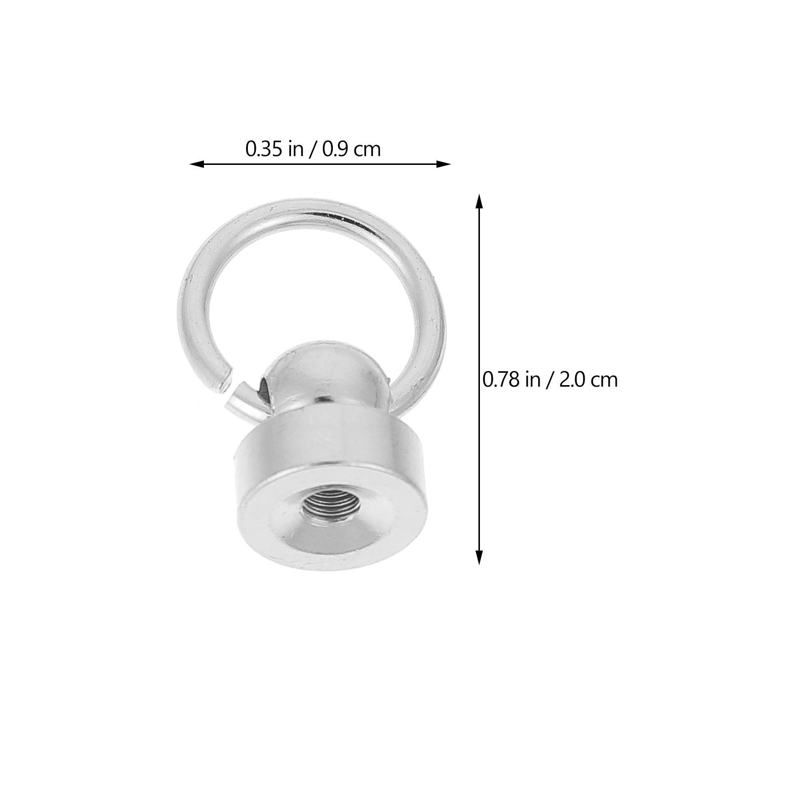 

20Sets DIY Luggage Rivets Fasteners Bag Belt Rivets Phone Case Screws Premium Material Wear Resistant for Handmade Craft срібний