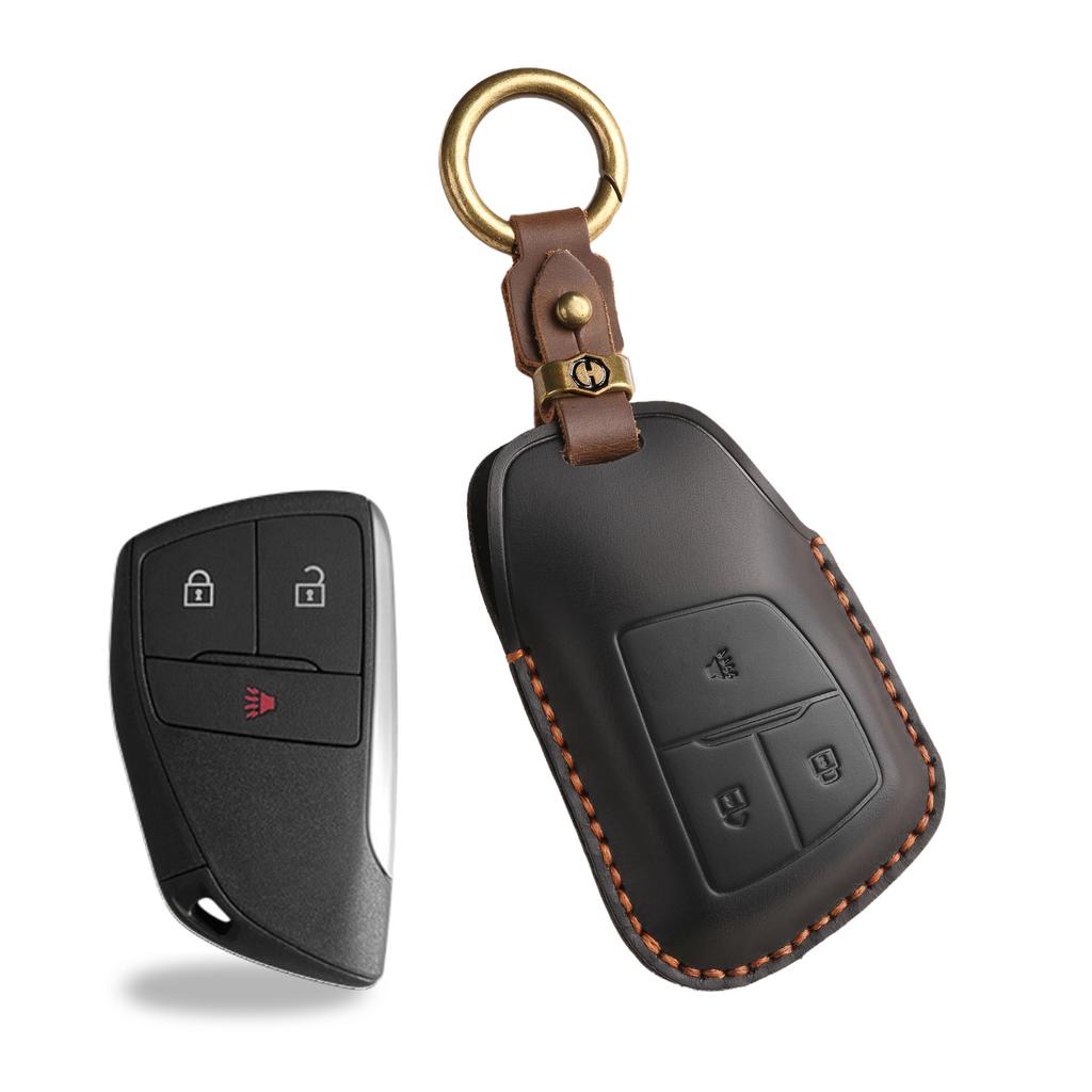 Retro Leather Key Cover For New Buick Envision High-End Leather Protection Car Key Protection Bag